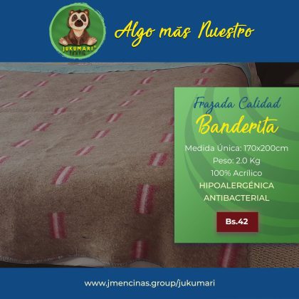 FRAZADA CALIDAD BANDERITA